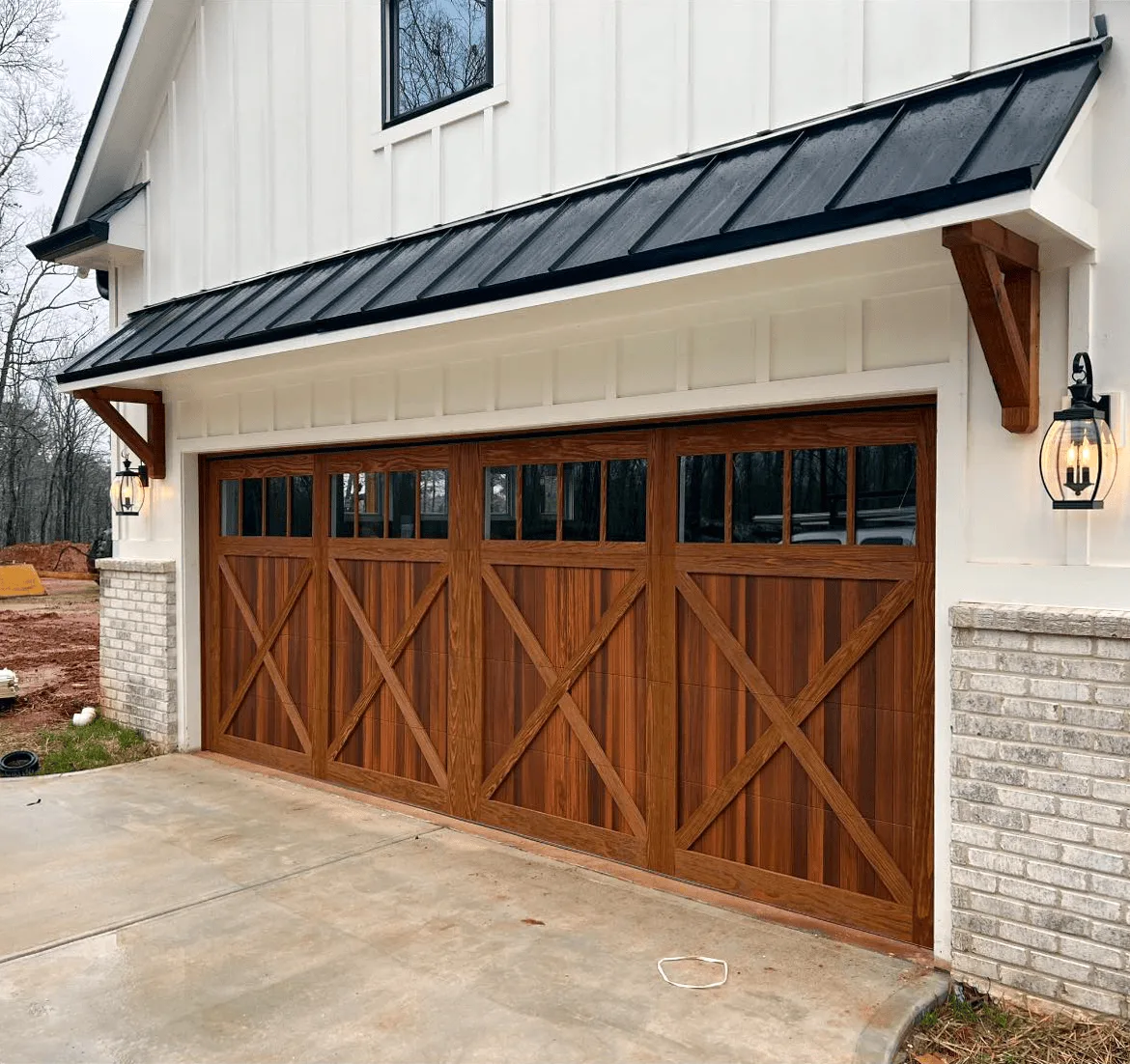CHI 5602 Shoreline Carriage Overlay Steel Garage Door - Premium Insulated